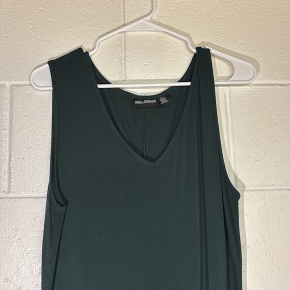 Nina Leonard Forrest Green Maxi Dress - Picture 3 of 6